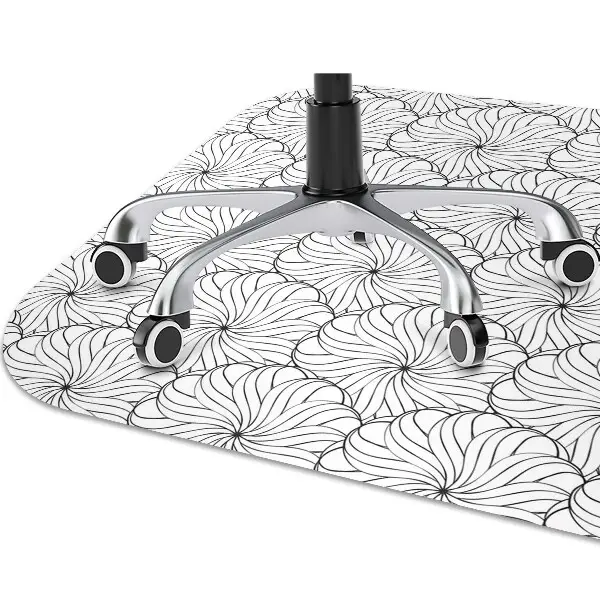 Tappeto per sedia con ruote Fiore Disegnato