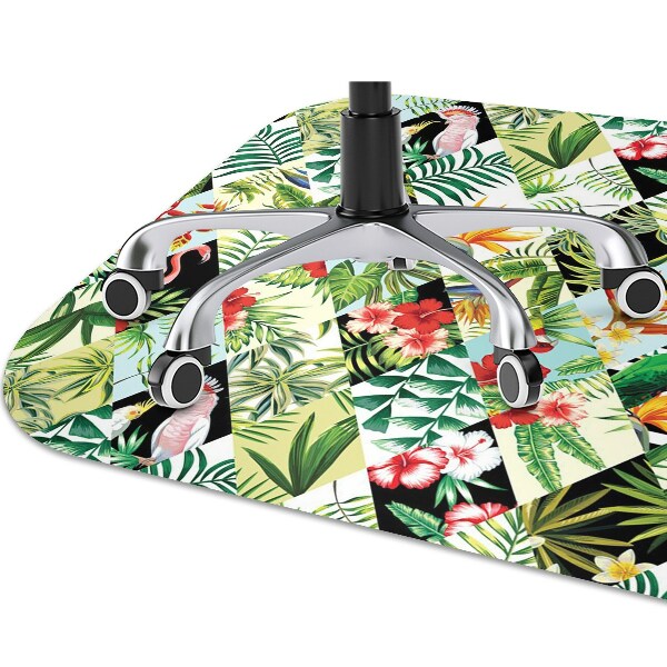 Tappeto per sedia con ruote Fiori E Uccelli