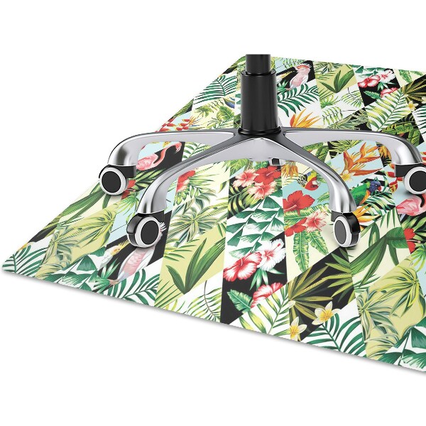 Tappeto per sedia con ruote Fiori E Uccelli
