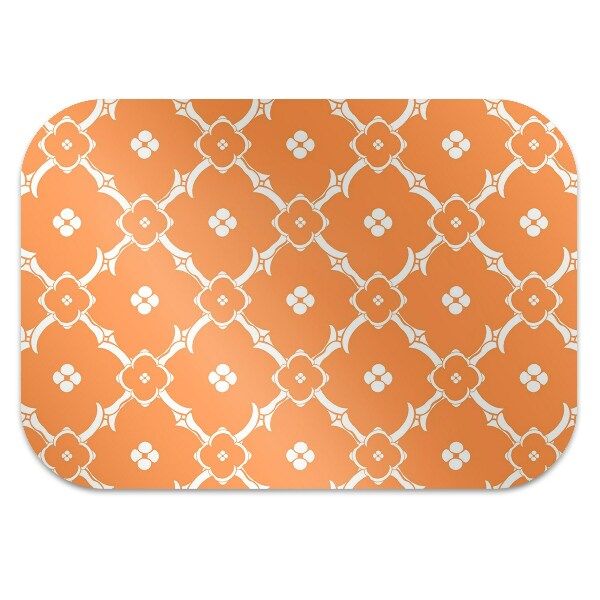 Tappeto sedia ufficio Fiori Arancioni