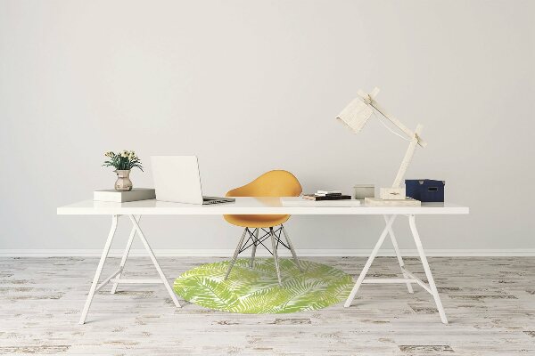 Tappeto per sedia con ruote Foglie Verdi