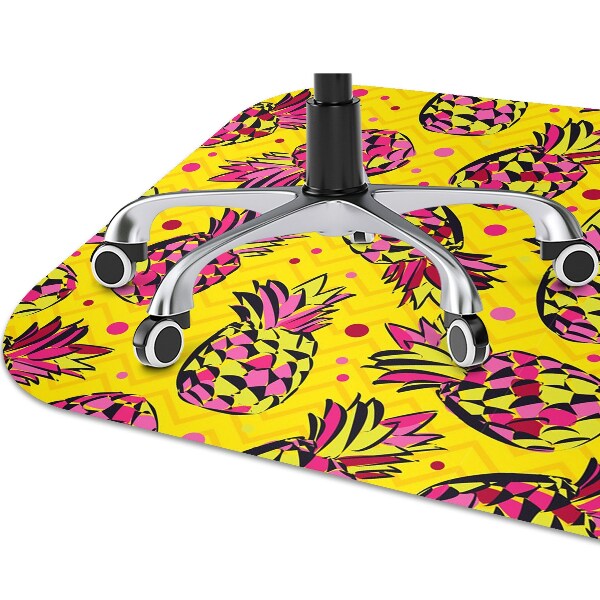Tappeto per sedia con ruote Ananas Rosa