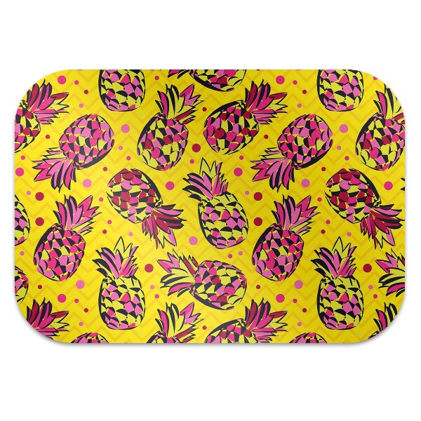 Tappeto per sedia con ruote Ananas Rosa