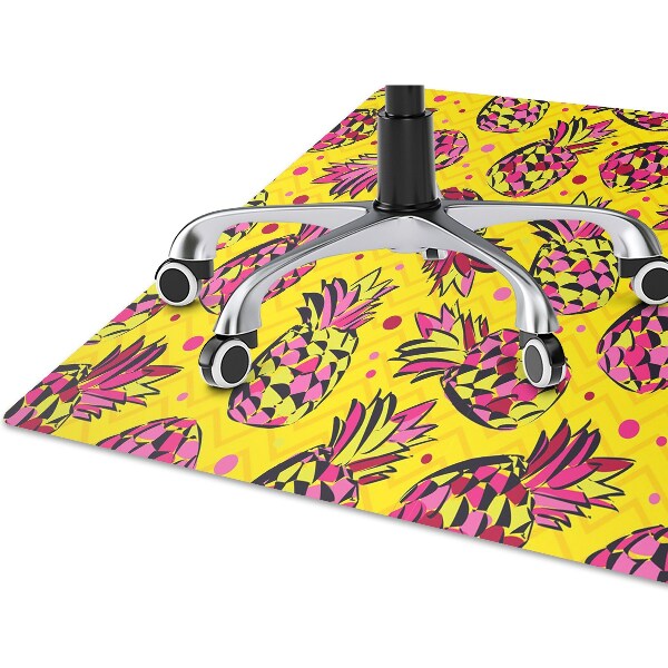 Tappeto per sedia con ruote Ananas Rosa