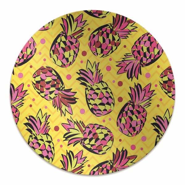 Tappeto per sedia con ruote Ananas Rosa