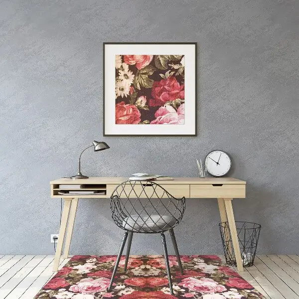 Tappeto per sedia con ruote Rose Rosse