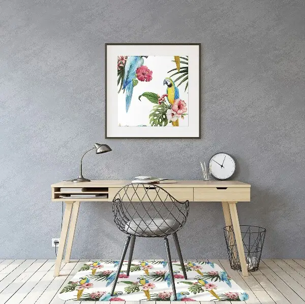Tappeto salvapavimento Pappagalli E Fiori