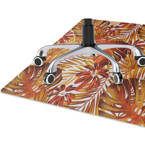 Tappeto per sedia con ruote Foglie Infuocate