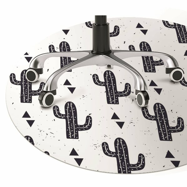 Tappeto per sedia con ruote Cactus Bianco