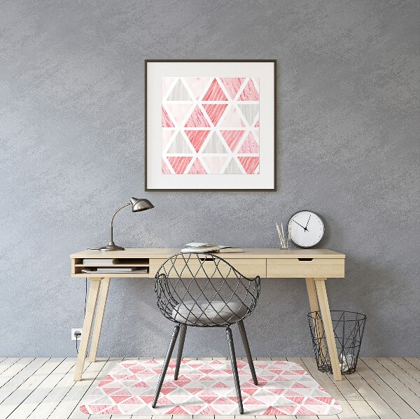 Tappeto salvapavimento Triangoli Rosa