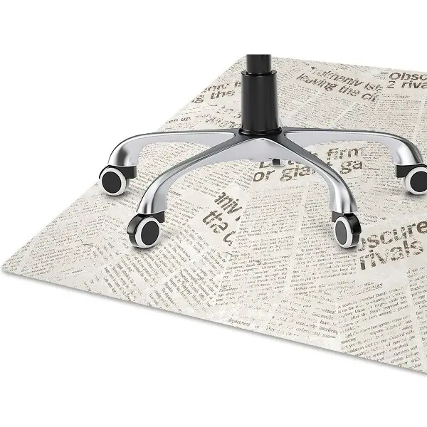 Tappeto sotto sedia ufficio Giornali In Stile Vintage