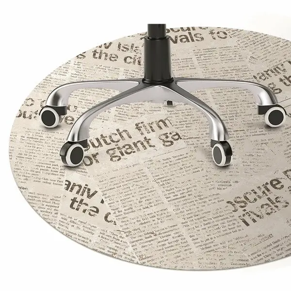 Tappeto sotto sedia ufficio Giornali In Stile Vintage