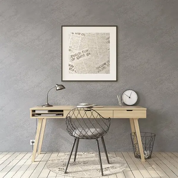 Tappeto sotto sedia ufficio Giornali In Stile Vintage