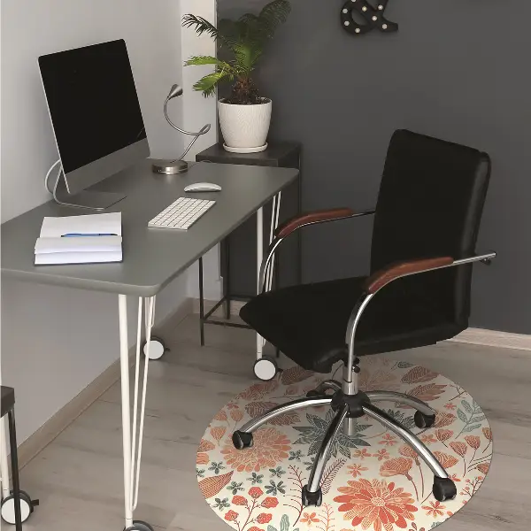 Tappeto per sedia con ruote Fiori Artistici