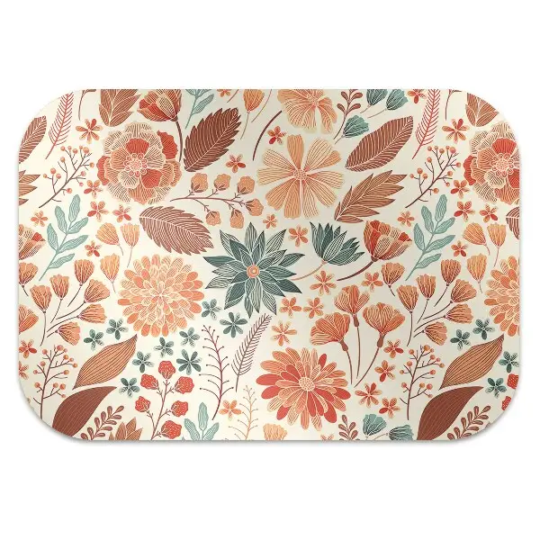Tappeto per sedia con ruote Fiori Artistici
