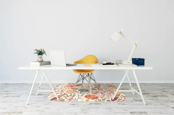 Tappeto per sedia con ruote Fiori Artistici