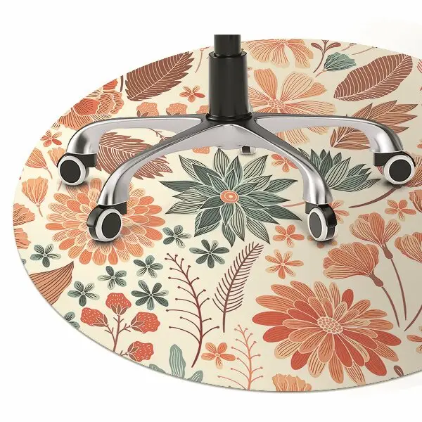 Tappeto per sedia con ruote Fiori Artistici