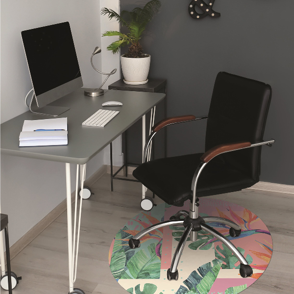 Tappeto per sedia con ruote Mosaico Tropicale