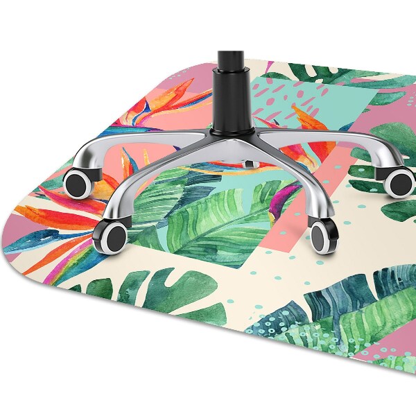Tappeto per sedia con ruote Mosaico Tropicale