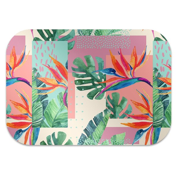 Tappeto per sedia con ruote Mosaico Tropicale