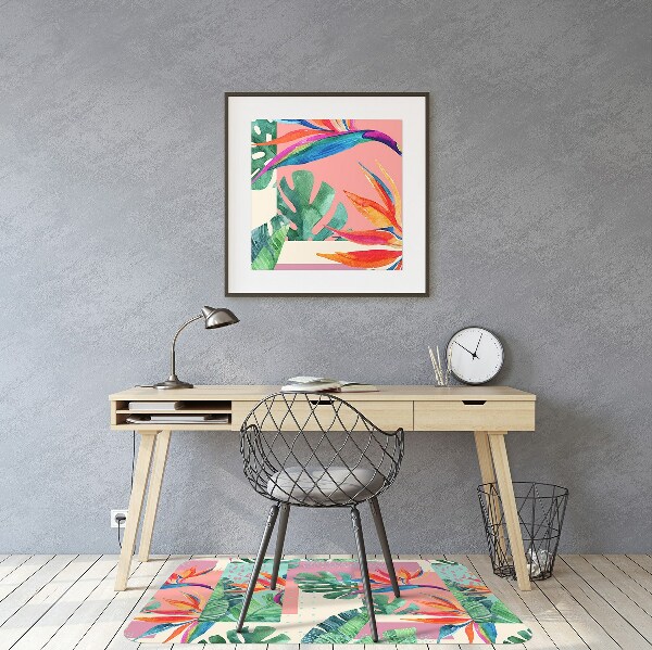 Tappeto per sedia con ruote Mosaico Tropicale