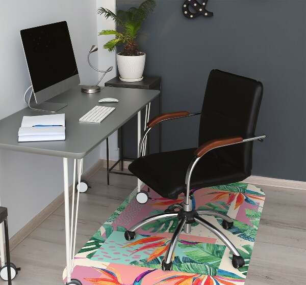 Tappeto per sedia con ruote Mosaico Tropicale