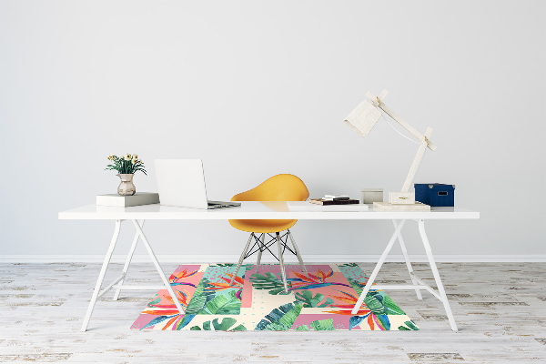 Tappeto per sedia con ruote Mosaico Tropicale