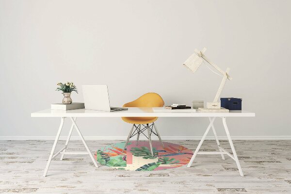 Tappeto per sedia con ruote Mosaico Tropicale