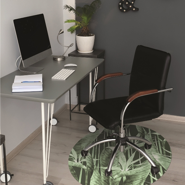 Tappeto per sedia con ruote Foglie Scure
