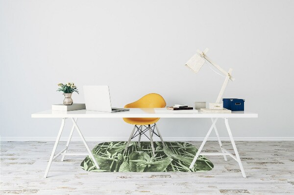 Tappeto per sedia con ruote Foglie Scure