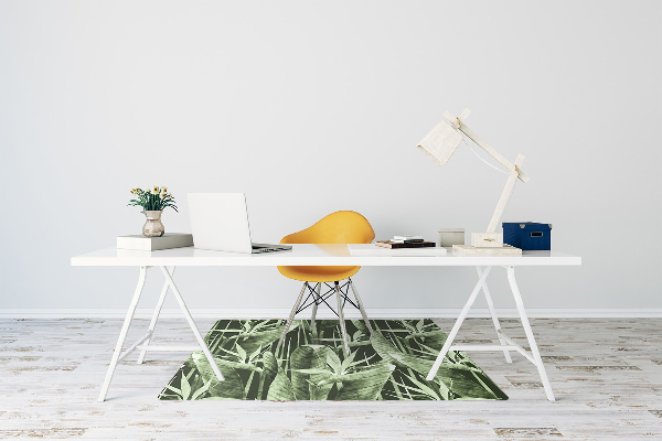 Tappeto per sedia con ruote Foglie Scure