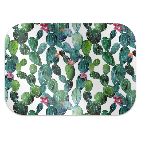 Tappeto per sedia con ruote Cactus Con Fiori
