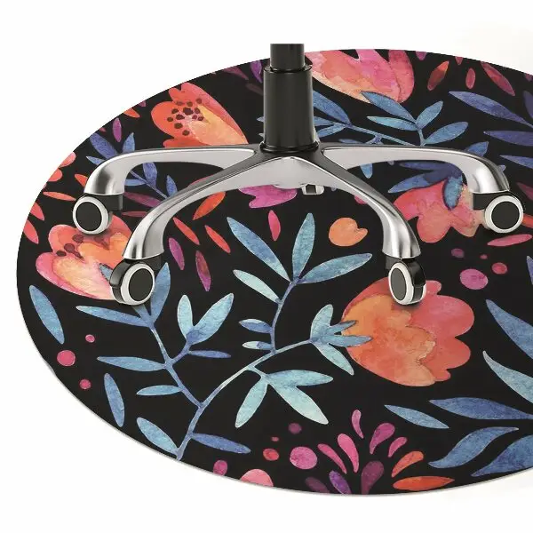 Tappeto per sedia con ruote Pattern Floreale