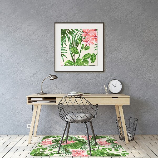 Tappeto per sedia con ruote Fiori Delle Hawaii