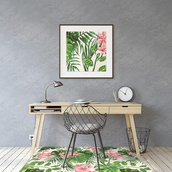 Tappeto per sedia con ruote Fiori Delle Hawaii