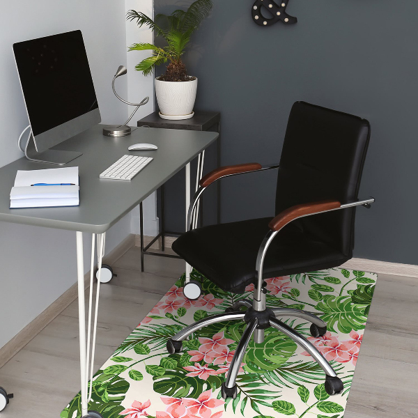 Tappeto per sedia con ruote Fiori Delle Hawaii