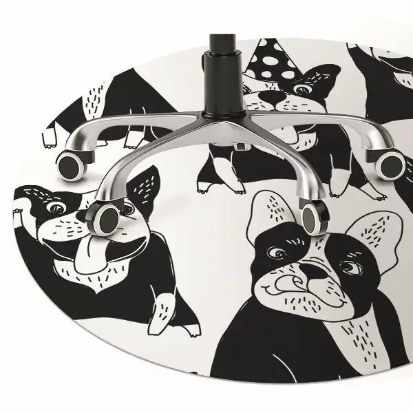 Tappeto per sedia con ruote Cani Felici