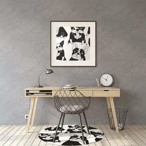Tappeto per sedia con ruote Cani Felici