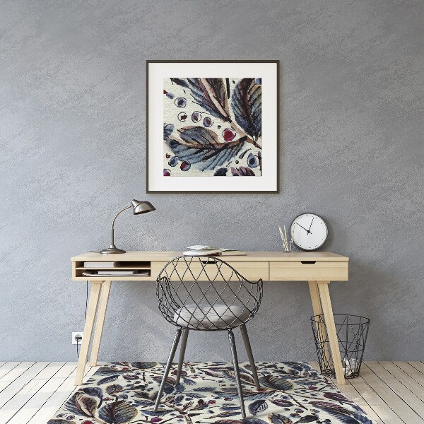 Tappeto per sedia con ruote Foglie Vintage