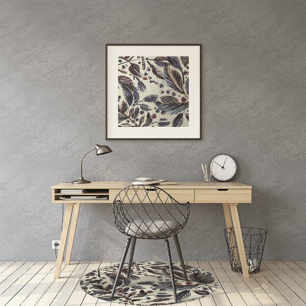 Tappeto per sedia con ruote Foglie Vintage