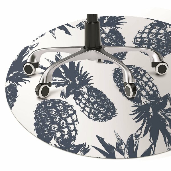 Tappeto per sedia con ruote Ananas Grigi