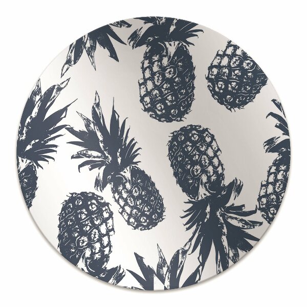 Tappeto per sedia con ruote Ananas Grigi