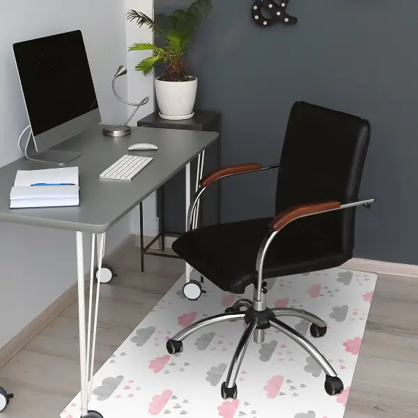 Tappeto sotto sedia ufficio Nuvole Minimaliste