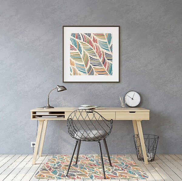 Tappeto per sedia con ruote Onde Colorate