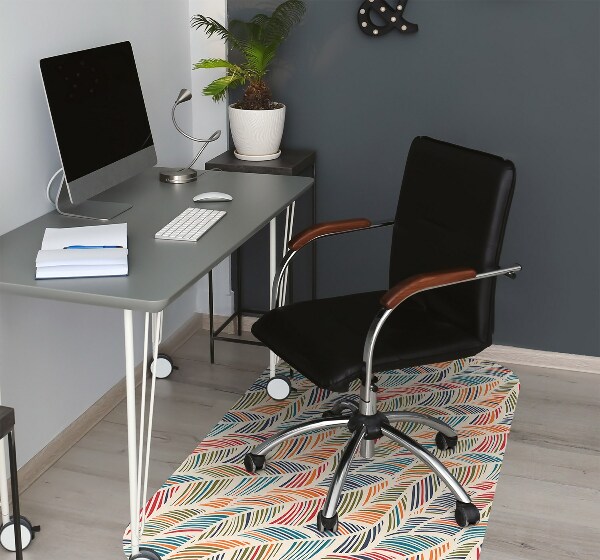 Tappeto per sedia con ruote Onde Colorate