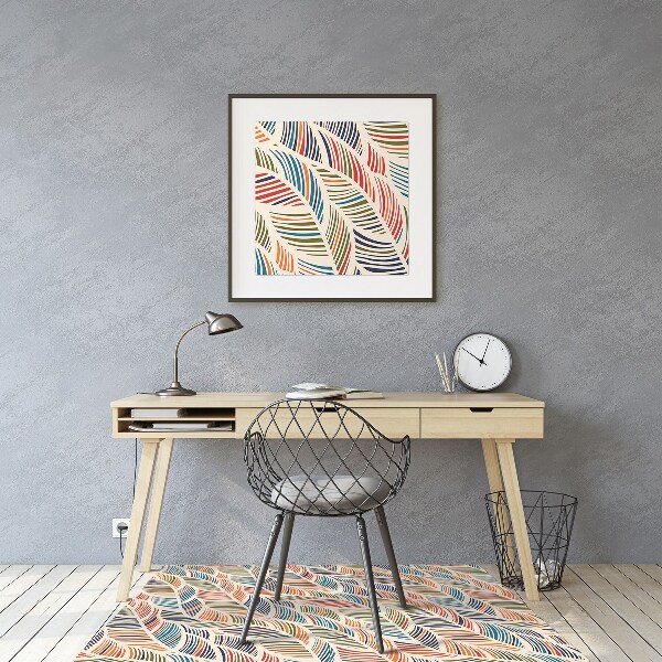 Tappeto per sedia con ruote Onde Colorate