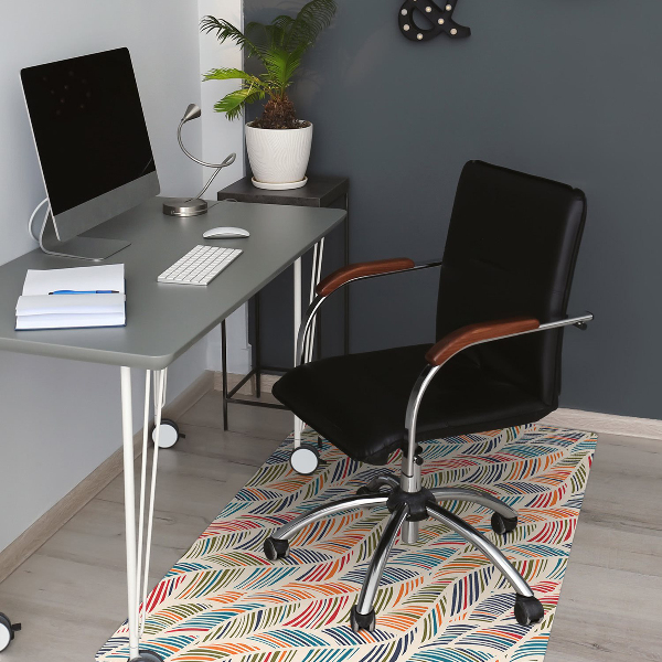 Tappeto per sedia con ruote Onde Colorate