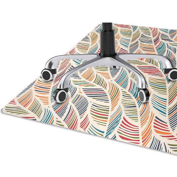 Tappeto per sedia con ruote Onde Colorate
