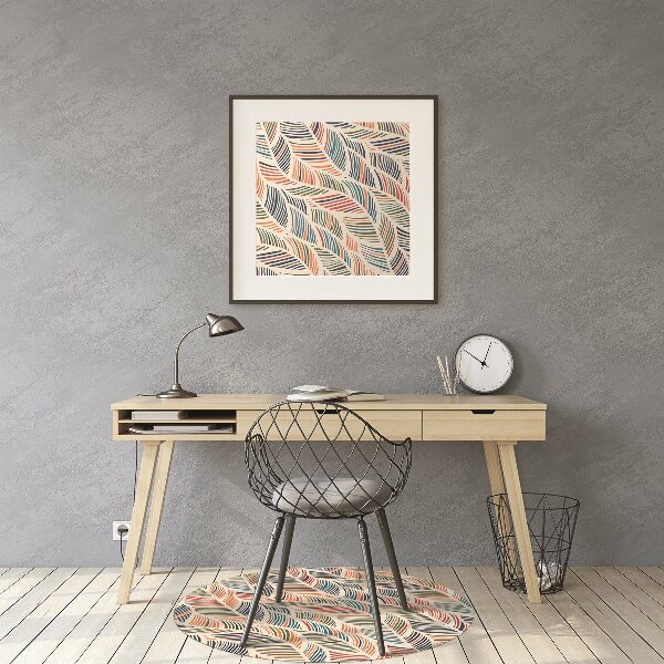 Tappeto per sedia con ruote Onde Colorate