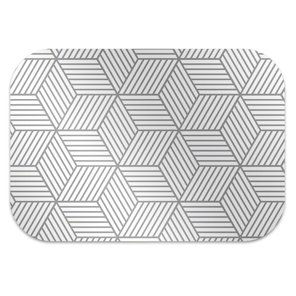 Tappeto salvapavimento Cubi 3D Grigi